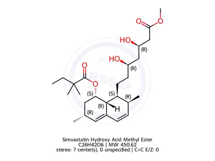 Chemical structure of Simvastatin Hydroxy Acid Methyl Ester