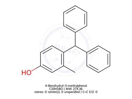 Chemical structure of 4-Benzhydryl-3-methylphenol