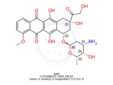Chemical structure of Doxorubicin