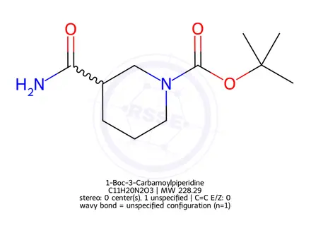 Chemical structure of 1-Boc-3-Carbamoylpiperidine