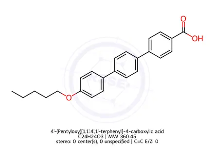 Chemical structure of 4'-(Pentyloxy)[1,1':4',1'-terphenyl]-4-carboxylic acid