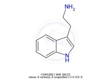 Chemical structure of Tryptamine Hydrochloride