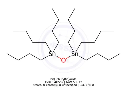 Chemical structure of bis(Tributyltin)oxide