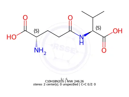 Chemical structure of H-GAMMA-GLU-VAL-OH