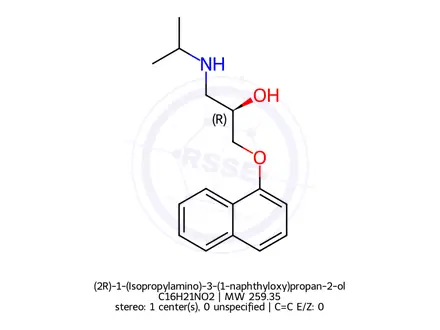 Chemical structure of (2R)-1-(Isopropylamino)-3-(1-naphthyloxy)propan-2-ol