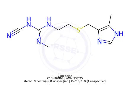 Chemical structure of Cimetidine