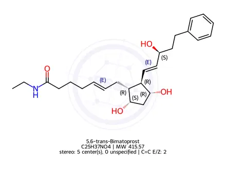 Chemical structure of 5,6-trans-Bimatoprost