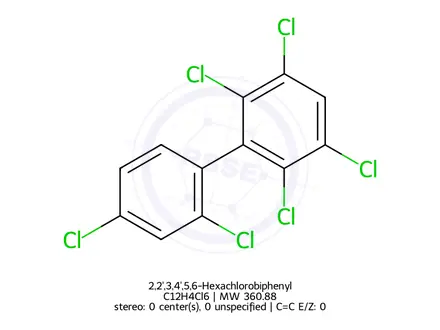 Chemical structure of 2,2',3,4',5,6-Hexachlorobiphenyl