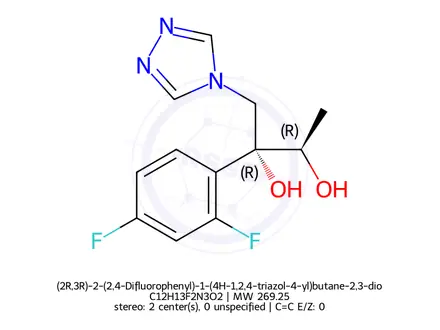 Chemical structure of (2R,3R)-2-(2,4-Difluorophenyl)-1-(4H-1,2,4-triazol-4-yl)butane-2,3-diol