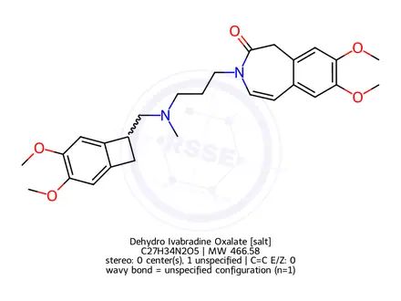 Chemical structure of Dehydro Ivabradine Oxalate