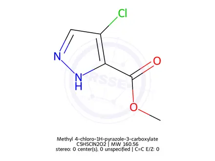 Chemical structure of Methyl 4-chloro-1H-pyrazole-3-carboxylate