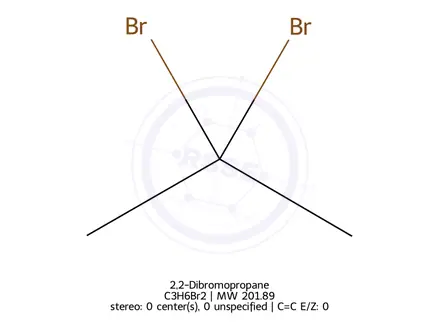 Chemical structure of 2,2-Dibromopropane