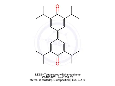 Chemical structure of 3,3',5,5'-Tetraisopropyldiphenoquinone