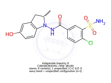 Chemical structure of Indapamide Impurity H
