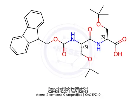Chemical structure of Fmoc-Ser(tBu)-Ser(tBu)-OH
