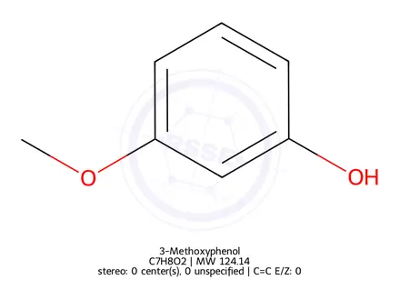 Chemical structure of 3-Methoxyphenol
