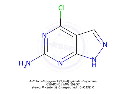 Chemical structure of 4-Chloro-1H-pyrazolo[3,4-d]pyrimidin-6-ylamine