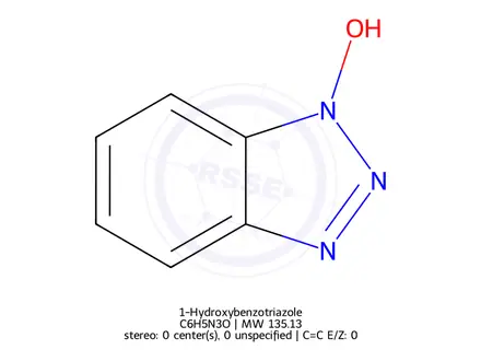 Chemical structure of 1-Hydroxybenzotriazole Hydrate