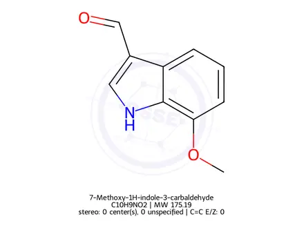 Chemical structure of 7-Methoxy-1H-indole-3-carbaldehyde