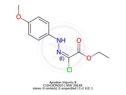 Chemical structure of Apixaban Impurity B