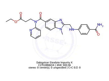Chemical structure of Dabigatran impurity E