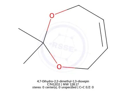 Chemical structure of 4,7-Dihydro-2,2-dimethyl-1,3-dioxepin