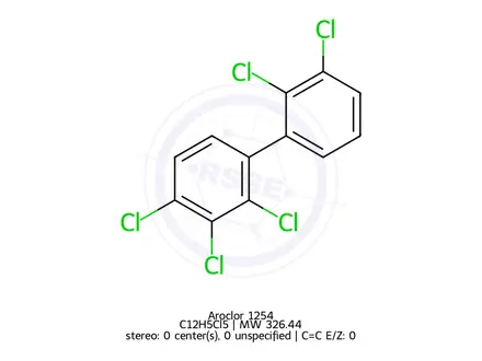 Chemical structure of Aroclor 1254
