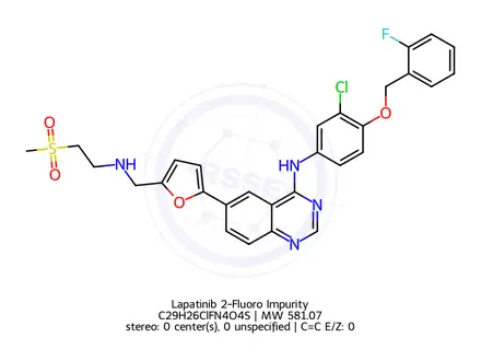 Chemical structure of Lapatinib 2-Fluoro Impurity