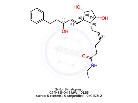Chemical structure of 2-Nor Bimatoprost