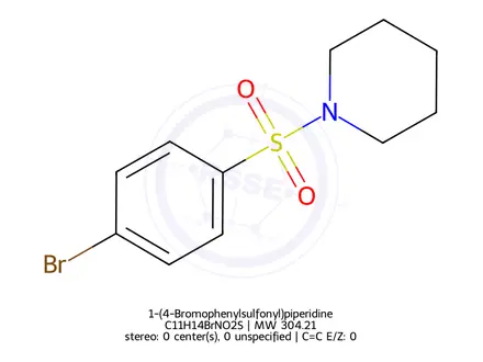 Chemical structure of 1-(4-Bromophenylsulfonyl)piperidine