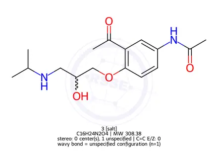 Chemical structure of Acebutolol EP Impurity B