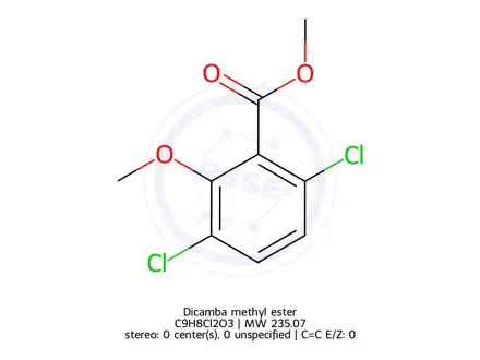 Chemical structure of Dicamba methyl ester
