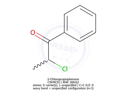 Chemical structure of 2-Chloropropiophenone