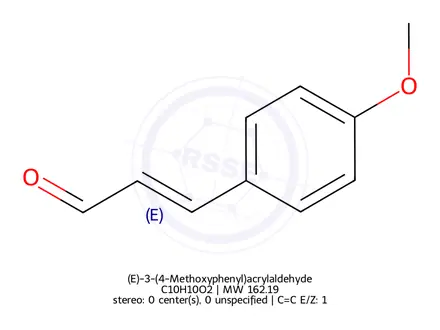 Chemical structure of (E)-3-(4-Methoxyphenyl)acrylaldehyde