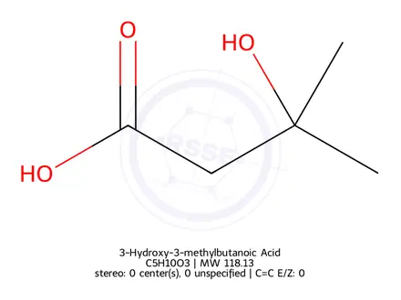 Chemical structure of 3-Hydroxy-3-methylbutanoic Acid