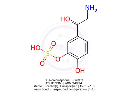 Chemical structure of DL-Norepinephrine 3-Sulfate