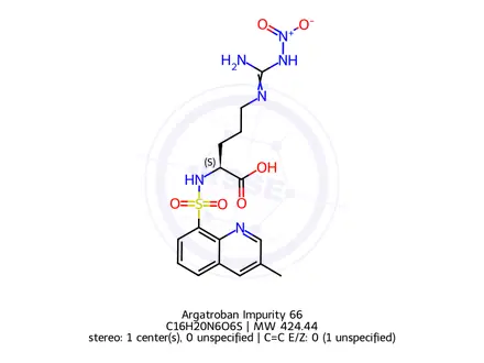 Chemical structure of Argatroban Impurity 66