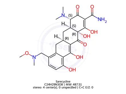 Chemical structure of Sarecycline hydrochloride