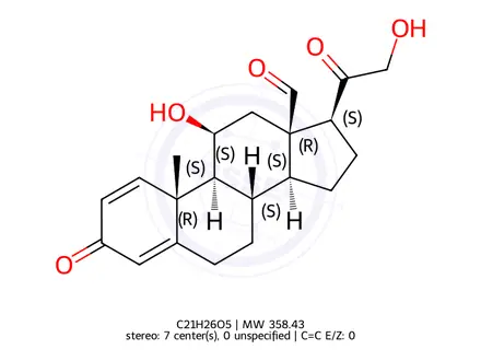 Chemical structure of 1-Dehydroaldosterone