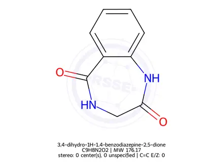 Chemical structure of 3,4-dihydro-1H-1,4-benzodiazepine-2,5-dione