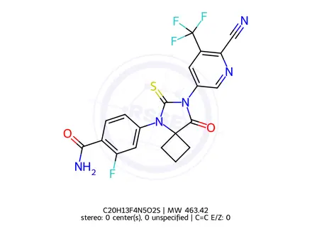Chemical structure of N-Desmethyl Apalutamide