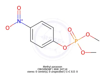 Chemical structure of Methyl paraoxon