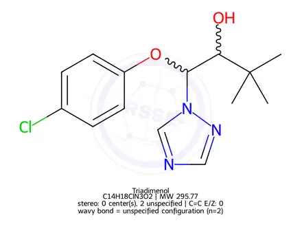 Chemical structure of Triadimenol