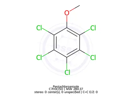 Chemical structure of Pentachloroanisole