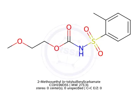 Chemical structure of 2-Methoxyethyl (o-tolylsulfonyl)carbamate