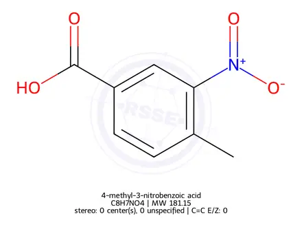 Chemical structure of 4-methyl-3-nitrobenzoic acid