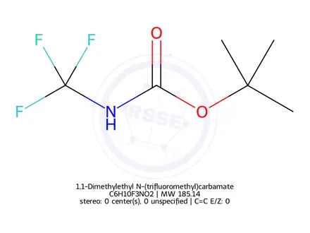 Chemical structure of 1,1-Dimethylethyl N-(trifluoromethyl)carbamate