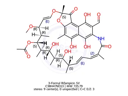 Chemical structure of 3-Formyl Rifampicin SV