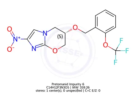 Chemical structure of Pretomanid Impurity 6