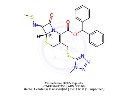Chemical structure of Cefmetazole DIPHS Impurity